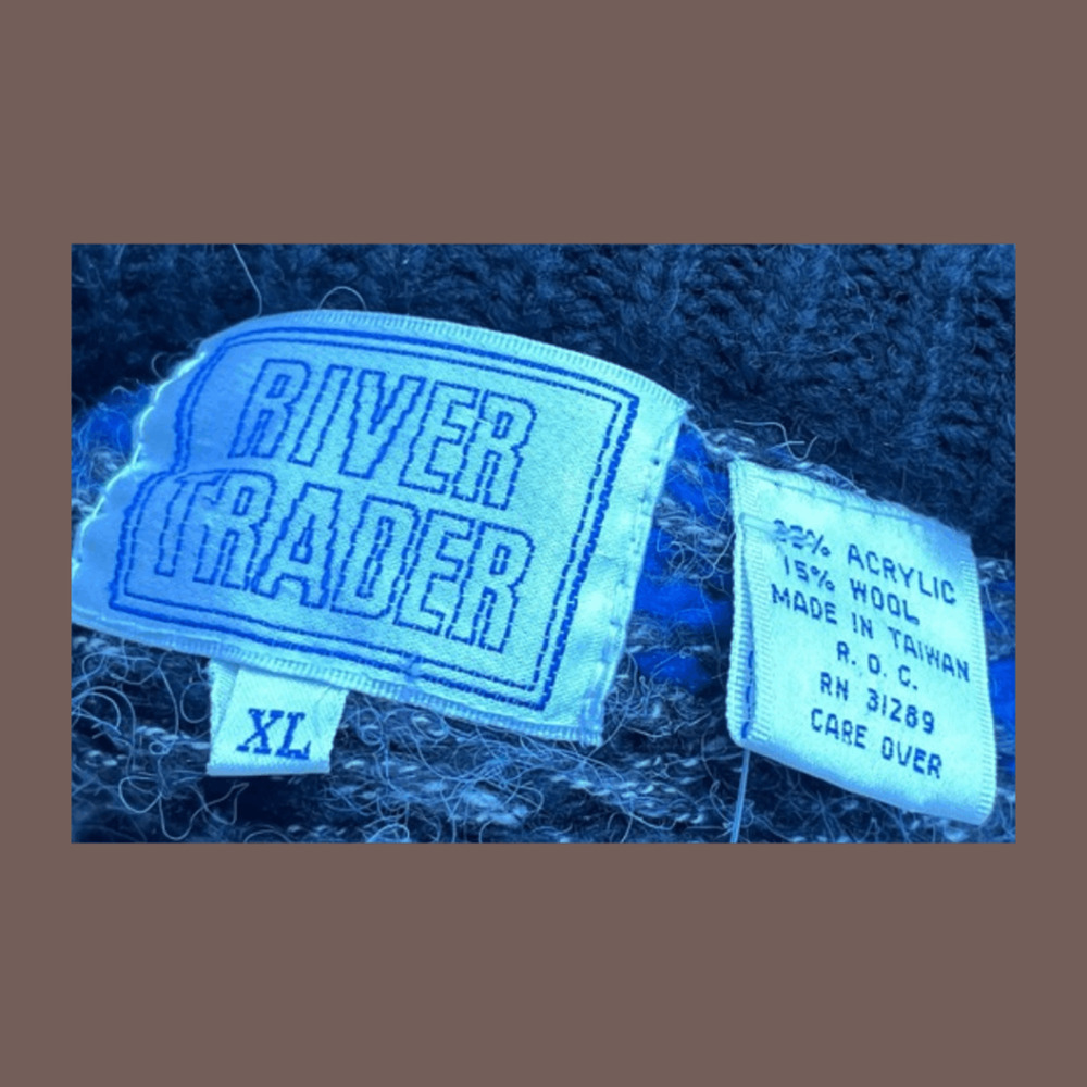 River Trader Wool Blend Sweater | Gray Fair Isle … - image 2